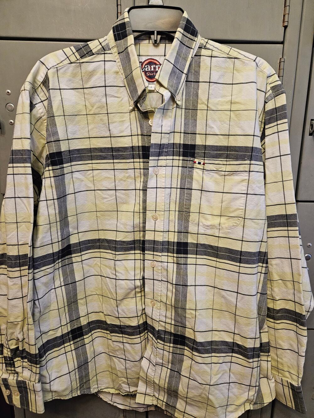 Larro men's long sleeve cotton button down shirt Size Large